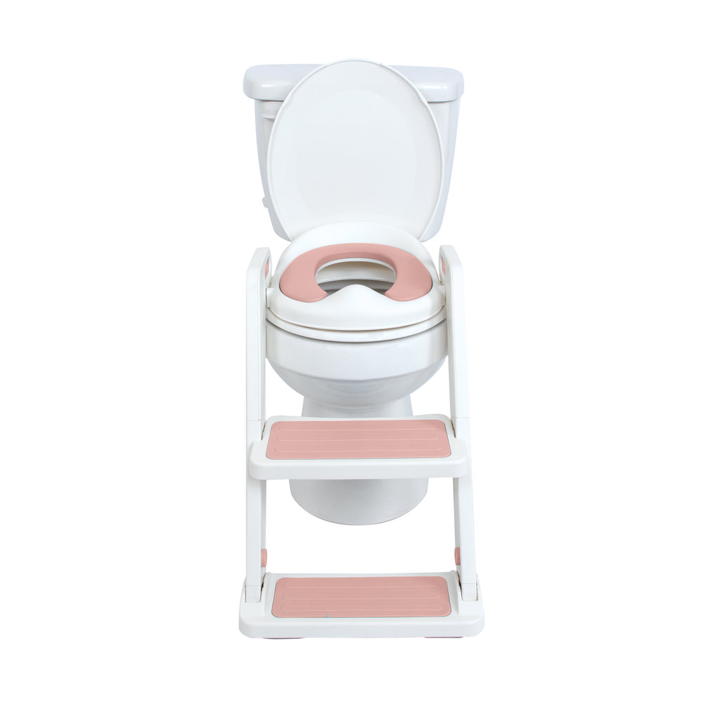 All-in-One Potty Seat Topper with Ladder | Pink