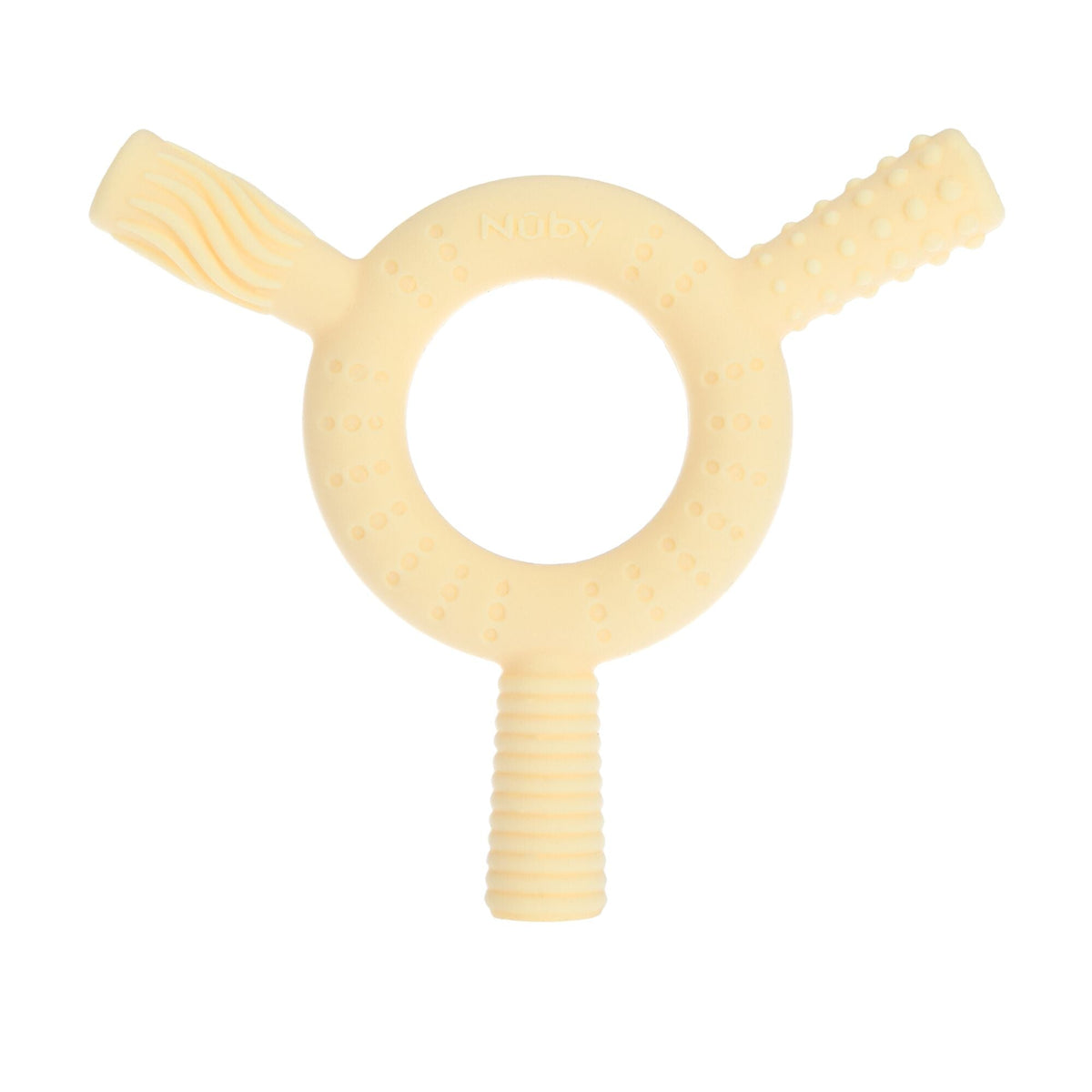 Hollow Sensory Tube Teethers | Green/Yellow