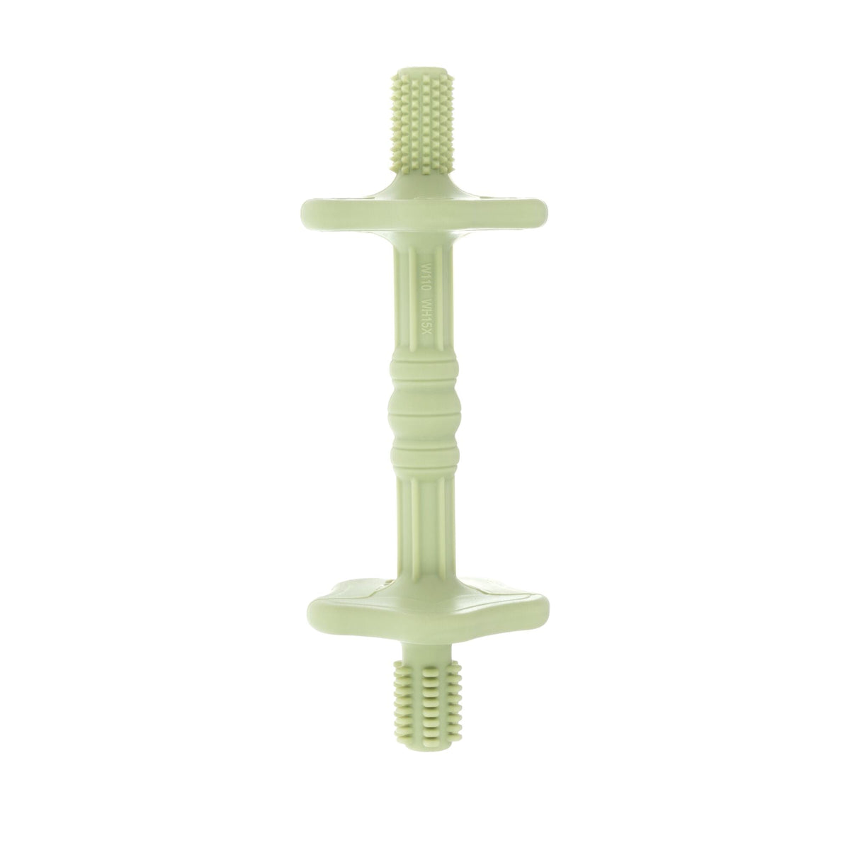 Hollow Sensory Tube Teethers | Green/Yellow